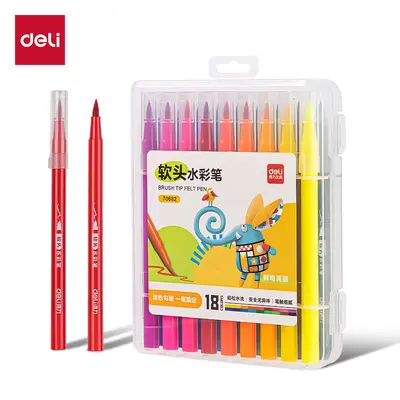 Deli 7067 çok renkli yıkanabilir sanat kalemi seti - 7