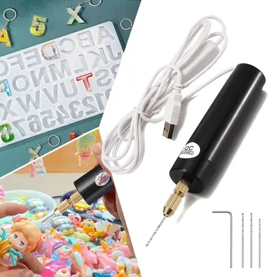 Kristal tutkal diy sondaj matkap elektrikli USB küçük elektrikli matkap inci el yapımı sondaj matkap boynuz çivi ile