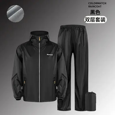 Two-piece raincoat and pants set breathable waterproof for cycling outdoor - 11