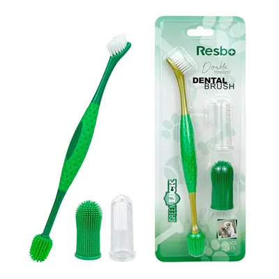 Pet toothbrush set for dogs and cats