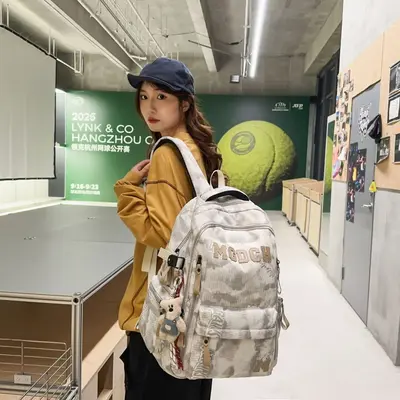 Spine-Protection Large-Capacity Backpack, Breathable Laptop Compartment Student Bag - 9