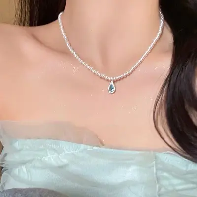 Inci Çift Katmanlı Kolye Çıkık Zinciri Choker Kadın - 13