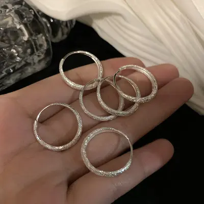 925 ayar gümüş yıldız küpe, parlak, Kore tarzı