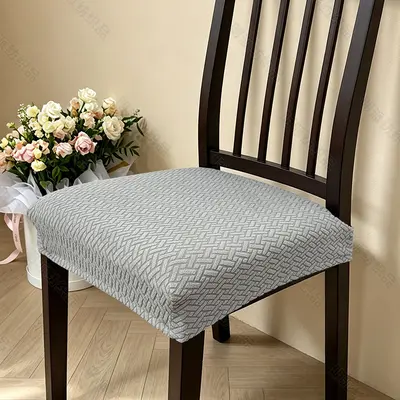Rutschfester Stuhlbezug mit Streifen, Jacquard, universell passend