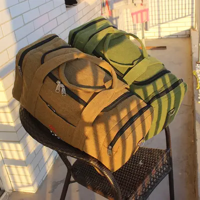 Verdickte Leinwand Reisetasche für Herren, Einzelschulter, übergroße Kapazität - 4