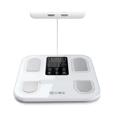 Smart home wide-screen color display scale, precision Bluetooth electronic scale, eight-electrode body fat analyzer for fitness management. - 8