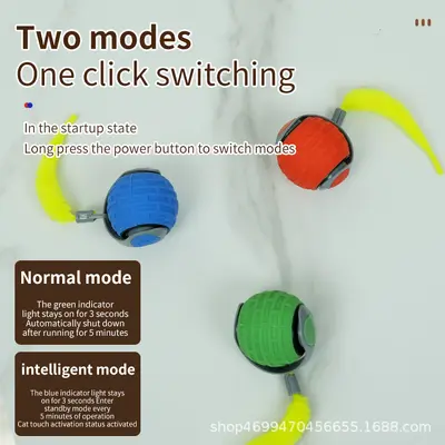 Automatic Interactive Cat Ball, Self-Play Cat Toy - 4