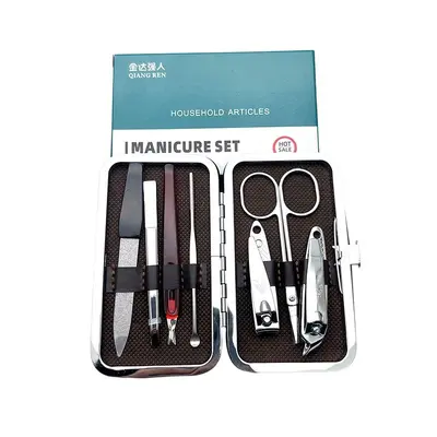 Manicure set, 7-piece, leather case, model 7303 - 5