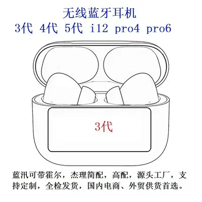 Huaqiangbei Bluetooth-Kopfhörer Pro4 Pro6 echte kabellose TWS zweite bis siebte Generation i12 Kopfhörer Fabrik - 2