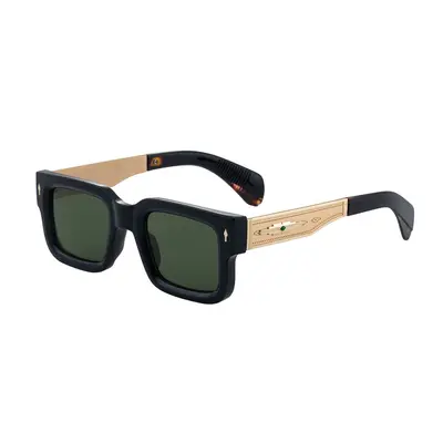 Retro Square Frame Men's Sunglasses with Outdoor Sun Protection - 11