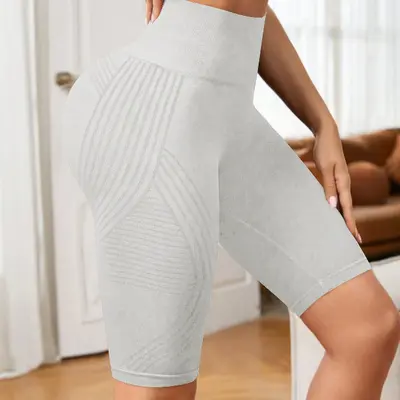 Nahtlose Yoga-Capri-Leggings mit hohem Bund und Push-up