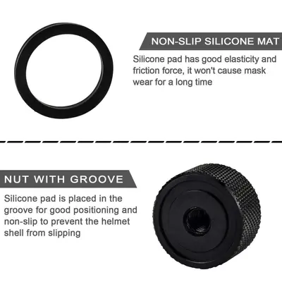 Source title helmet connector element aluminum parts non-slip silicone gasket screw head anodized (