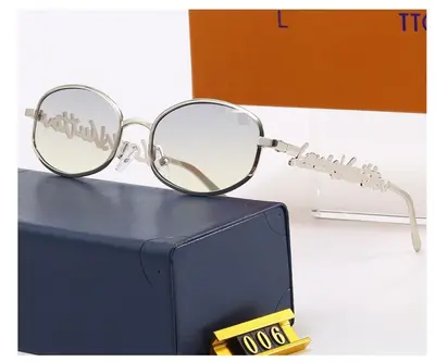 Cross-border Same Style as Lvjia 2026 New European and American Trend Metal Oval Hollow Sunglasses Fashion Sunglasses Manufacturer - 11