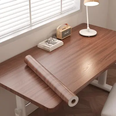 Extra Thick Wood Grain Self-Adhesive Desk Stickers, Waterproof and Oil Resistant - 11