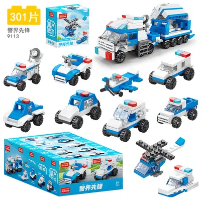 Küçük parçalı itfaiye aracı yapı blokları, Lego uyumlu, çocuklar için eğitici - 12