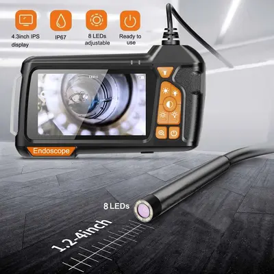 Endoskop Kamera 4.3 İnç HD Ekranlı Taşınabilir 5.5mm