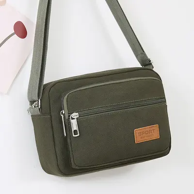 Nylon Women's Crossbody Bag, Large Capacity Small Square Design - 10