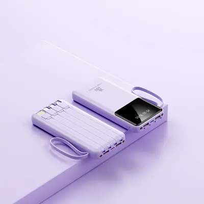 Grenzüberschreitender ultraflacher integrierter Kabelzugang Großkapazität tragbares Ladegerät 20000 mAh schnellladeaktives mobiles Stromversorgungsgerät mit kundenspezifischem Logo-Geschenk - 10