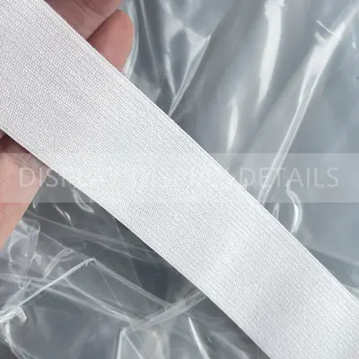 Nylon Spandex Ultra-Thin Elastic Band, Black and White - 10