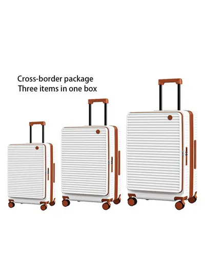Side-Opening Expandable Combination Lock Luggage Set, Travel Suitcase with Carry-On Size - 3