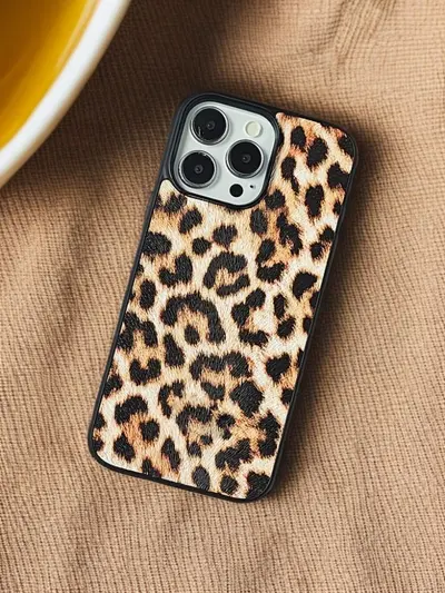 Apple 16pro/17 cep telefonu kılıfına uygun, deri leopar desenli yaratıcı iPhone 17 cep telefonu koruyucu kılıfı, tam kapsamlı düşmeye karşı koruma. - 7
