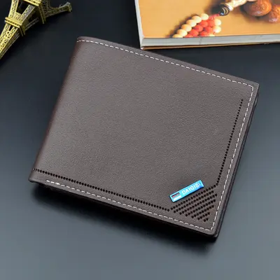 Men's Wallet, Short, Slim, Multi-Card Slots, Horizontal, Soft Leather - 8