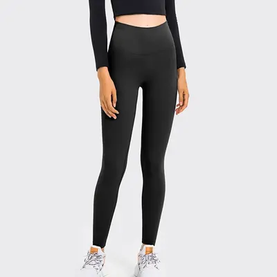 2023 Style High Elasticity Fashionable Slim Fit Yoga Pants for Women, No Awkward Line, Quick-Dry Elastic Solid Color Fitness Cropped Pants
