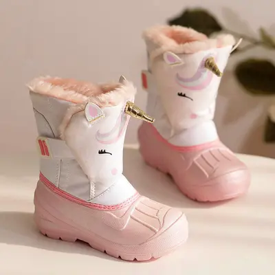 Kinder-Schneestiefel, Samtfutter, wasserdicht, rutschfest - 7