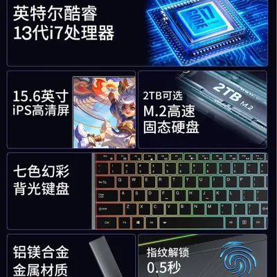 Yeni 15.6 inç Core i9 i7 i5 Dizüstü Bilgisayar Gaming Laptop Taşınabilir İş Ağ Ofis Live Streaming Bilgisayar