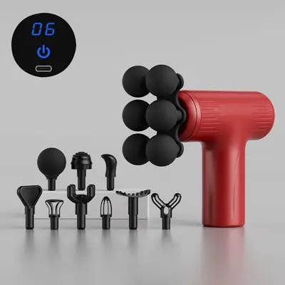 Mini Portable Massage Gun, Multi-Head, for Neck and Muscle Relaxation - 5