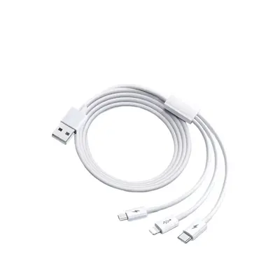 3 in 1 Apple Type-C Android Telefon Araç Şarj Kablosu Çoklu Kafa iPhone/Huawei Uyumlu