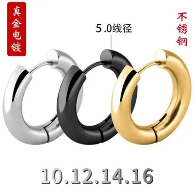 316 stainless steel wire coil hoop earrings, eco-friendly