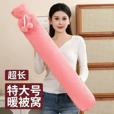Long Water-Filled Hot Water Bottle, Large Bedding Foot Warmer - 3