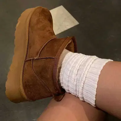 Unisex Thick-Knit Cotton Mid-Length Socks, Solid Color, 2 Pairs