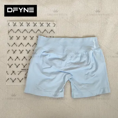 dfyne Dikişsiz Örme Yoga Şortu Spor ve Outdoor Fitness Pantolonu - 13
