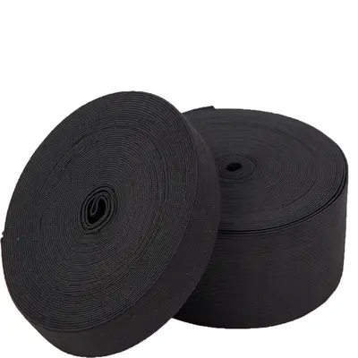 Black and White Edged Thickened Elastic Waistband - 6