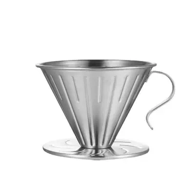 Воронка V60 из нержавеющей стали 304 для пour-over кофе, портативная