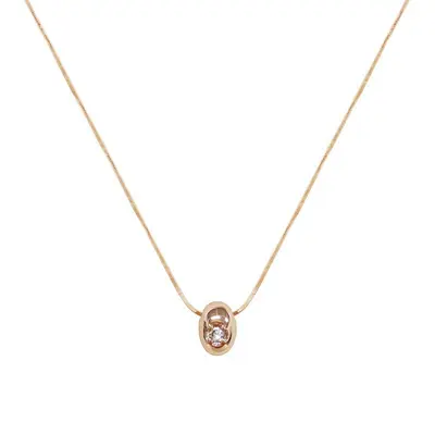 Mini-Bubble Goldperlen-Halskette, einfaches Design - 5