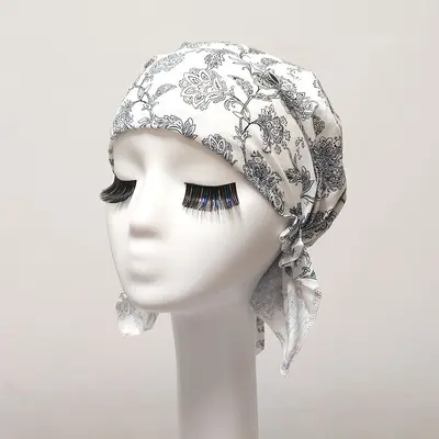 Pirate Tricorn Hat, Chemo Head Wrap Cap, Thin Breathable Adult Hat - 12