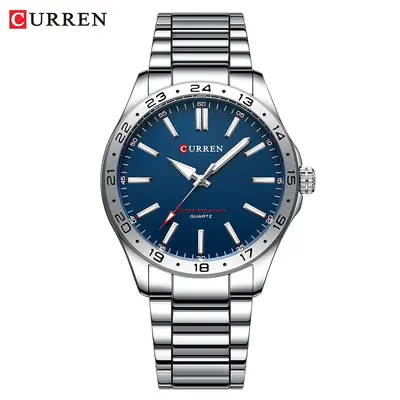 CURREN 8452 men's quartz watch, steel strap, 24-hour indicator - 9
