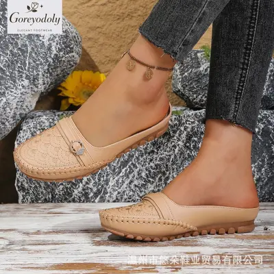 Damen-Mules mit flacher Sohle, große Größen - 4
