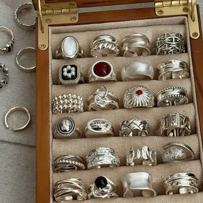 Vintage simple ring, fade-resistant, women's - 2