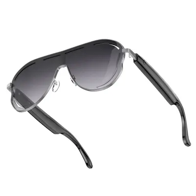Yapay zeka çevrimli akıllı bluetooth gözlük arama müzik kulaklıklı gözlük paslanmaz çelik metal çerçeveli degrade güneş gözlüğü - 9