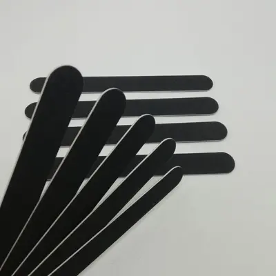 Double-Sided Nail File, Black Sand, Thin Wooden Manicure Tool