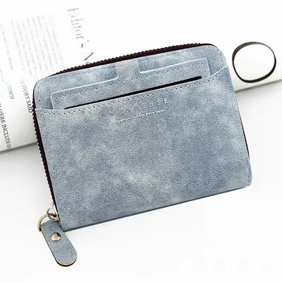 Moda Mat Görünümlü Erkek Kısa Cüzdan Kartlıklı Dikey Model Bozuk Para Bölmeli - 6