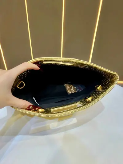 Women's Evening Handbag with Shoulder Strap, Light Luxury Crossbody Bag - 4