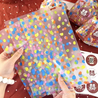 Colorful Polka Dot Gift Bags for Wedding Candy Favors and Storage - 9