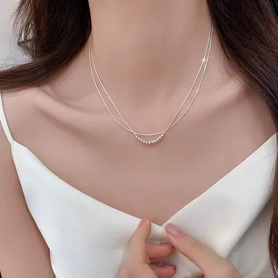 Yıldız ve ay kolye, kadınlar, gümüş, kolye zinciri - 8