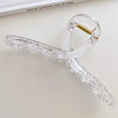 Shark Claw Hair Clip 13cm Large Acrylic Hair Clip for Women, Back of Head Hair Accessory DIY Material, Suitable for Thick Hair. - 7
