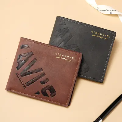 2025 Men's Short Leather Wallet, Large Capacity and Durable